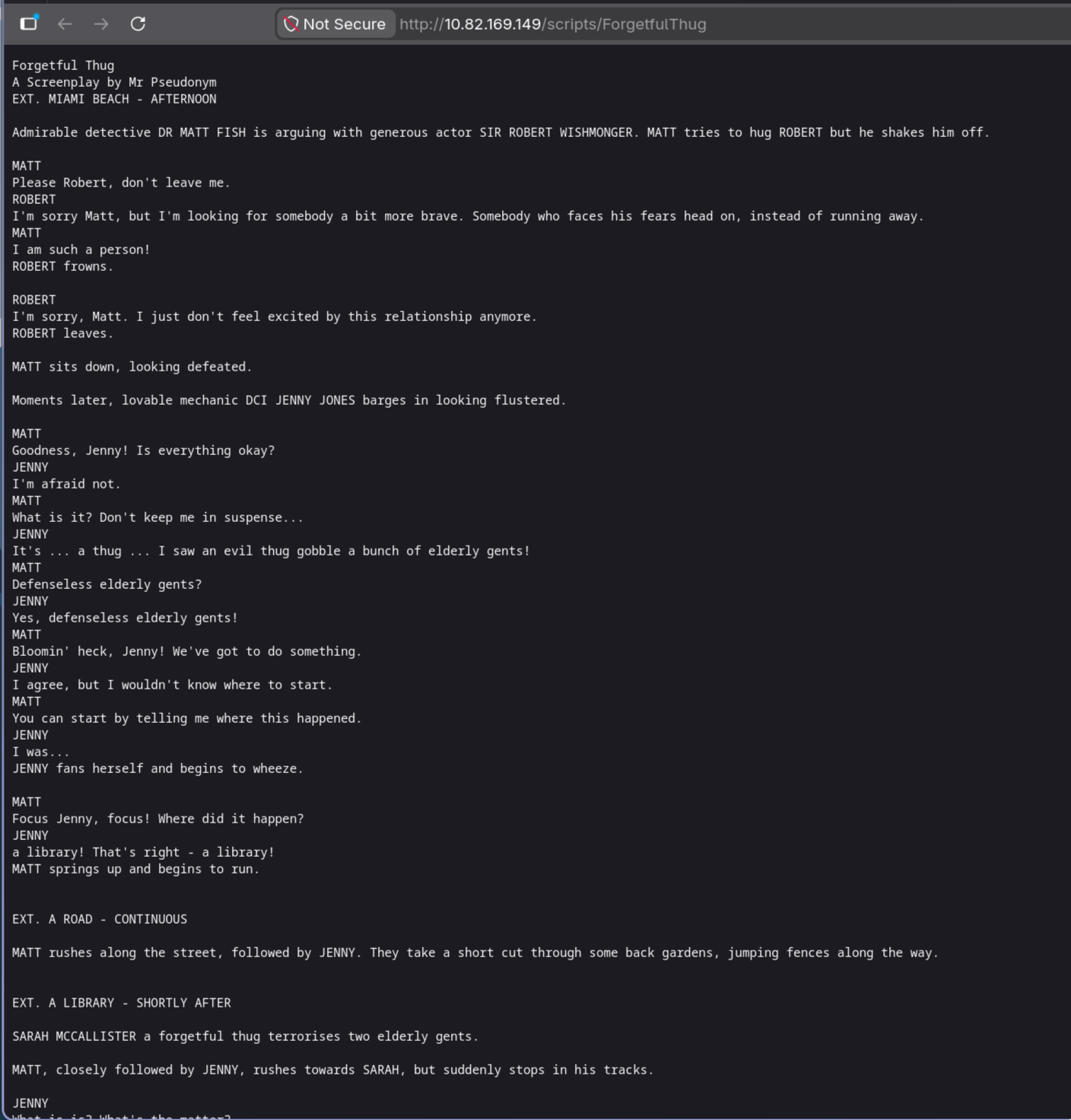 Script content
