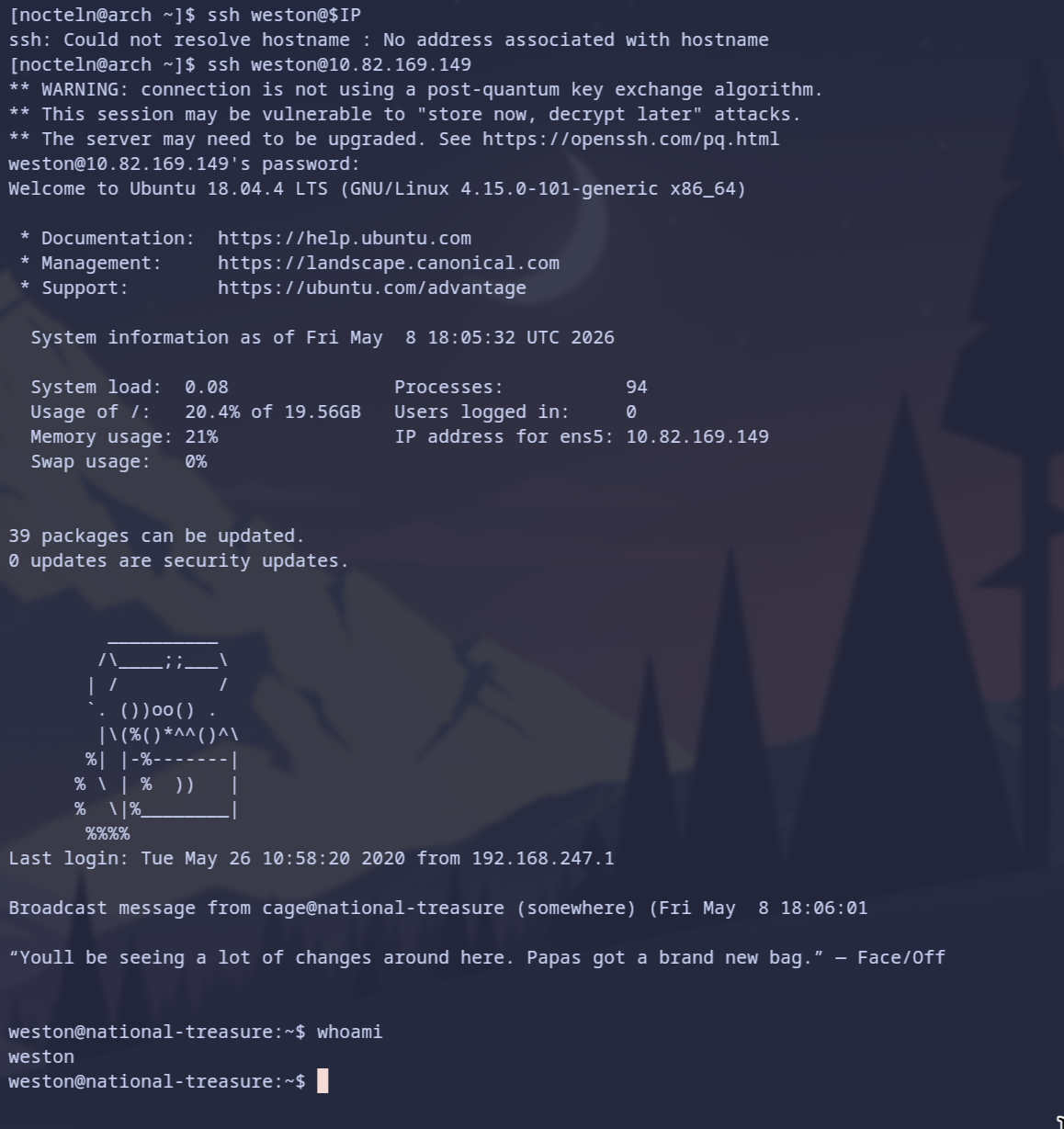 SSH connection