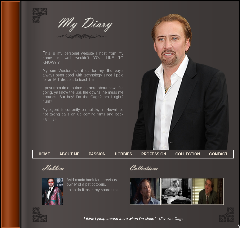 Website homepage